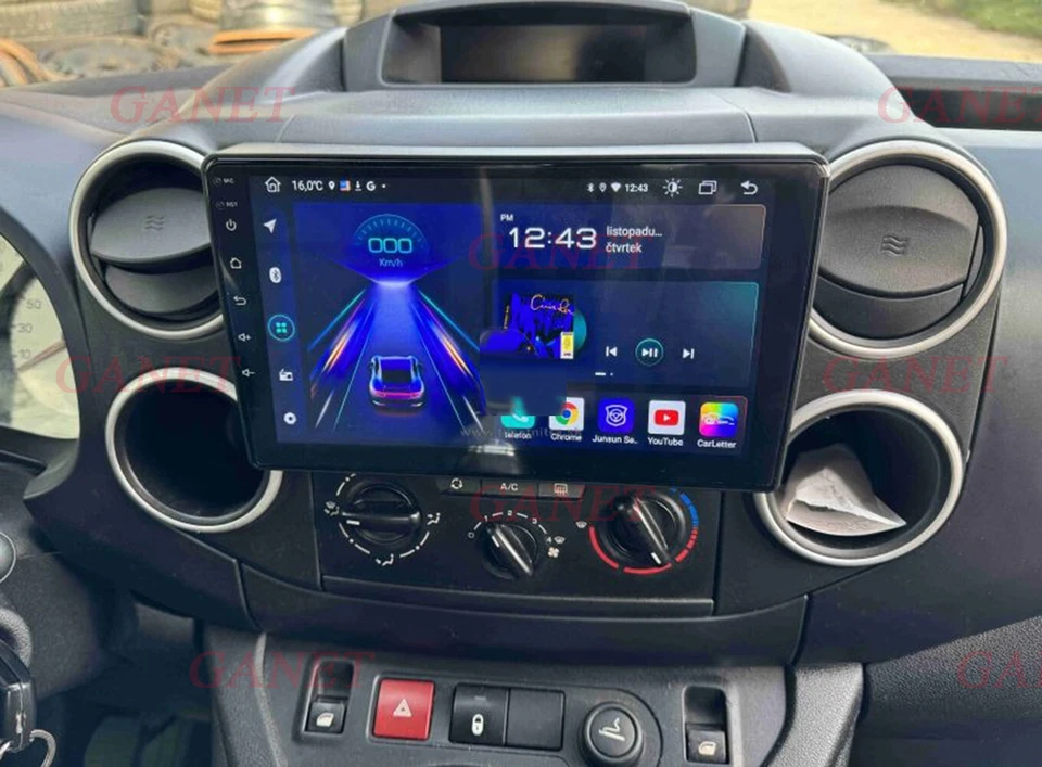 For Peugeot Partner 2008-2018 Apple Carplay Car Stereo Radio Android 13 GPS 64G - Image 1 of 4