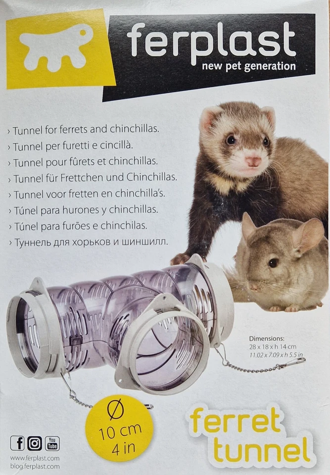 Ferplast Ferret T Shape Tunnel FPI 4848- Toy For ferret and Chinchilla