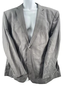 Renoir Blazer Mens Size 50R Grey Glen Check Slim Fit Suit Jacket Sport Coat - Picture 1 of 15