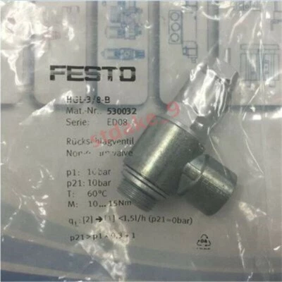 New FESTO HGL-3/8-B 530032 Check Valve Free Shipping 1PC - Image 1 of 2