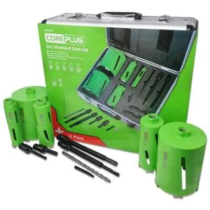 Coreplus Diamantkern-Kit 11 Stück 38 mm 52 mm 65 mm 117 mm 127 mm DCDKIT11 - Bild 1 von 2