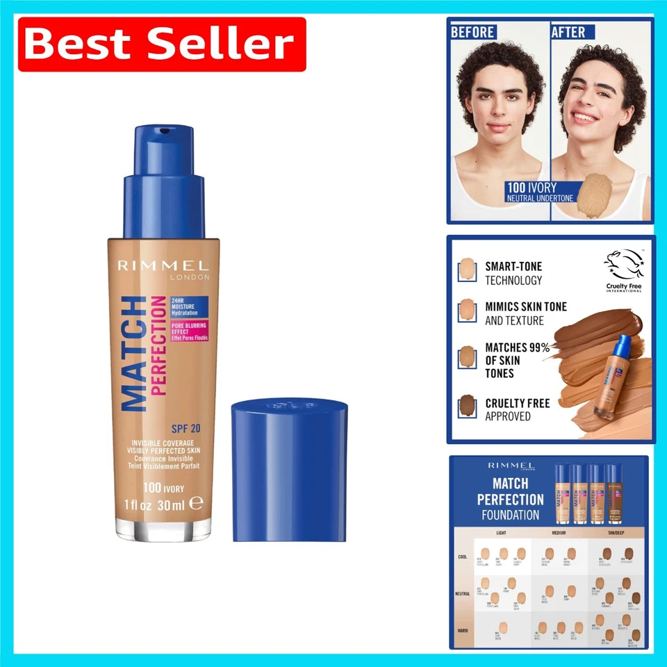 Luxurious Match Perfection Foundation 30ml - Lightweight, SPF 20, Natural Look - Image 1 of 4