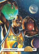 1993 CLASSIC DRAFT PICKS ILLUSTRATED CHRIS WEBBER ROOKIE #SS1
