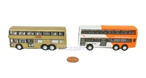 Lot of 2 Used Double Decker Matchbox sized Hong Kong Bus Toys (USA SHIPPER) - Picture 1 of 6
