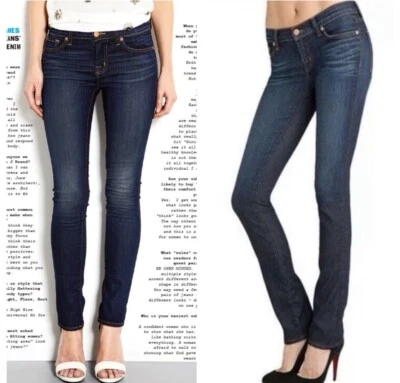 J Brand The Pencil Leg Jeans Dark Wash Low Rise Y2k Skinny Stretch Sz 28 USA - Image 1 of 4