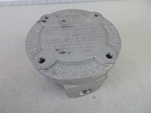 EATON CROUSE HINDS C-3765 AL HAZ LOC OUTLET BOX SIDE & BOTTOM 1" NPT 27cu In - Picture 1 of 6