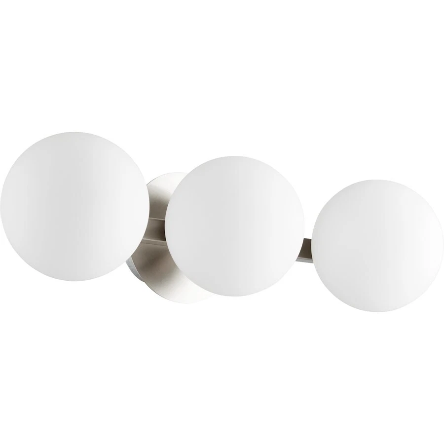 Quorum 3 Light Globe Vanity, Satin Nickel - 539-3-65 - Image 1 of 1