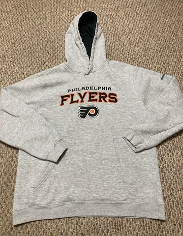 Philadelphia Flyers Hoodie XL Reebok Face Off Collection Embroidered Cover