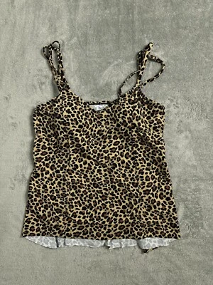 Nuevo con etiquetas Top de bikini para mujer 8 Tankini Leopardo Soluciones de natación Costura de princesa Alta Baja Foto 1 de 4