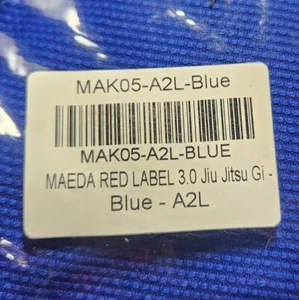 Maeda Red Label 3.0 Jiu Jitsu Gi Blue A0 A1 A2 A3 A4 A2L Adult Karate MAK05 - Picture 1 of 16