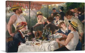 ARTCANVAS Mittagessen der Bootsparty Leinwand Kunstdruck Pierre-Auguste Renoir - Bild 1 von 11