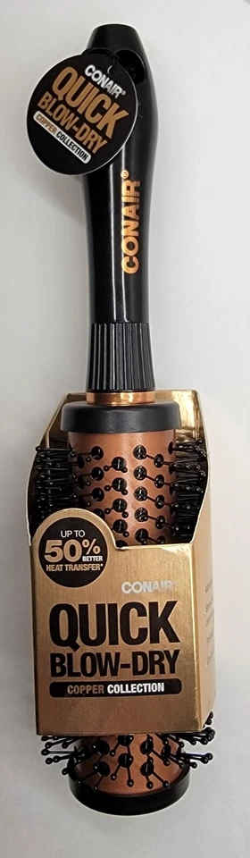 CONAIR QUICK BLOW DRY PRO Copper Collection, Round Hair Brush NEW - Image 1 of 1