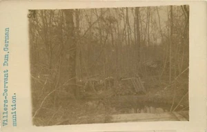 Postal RPPC C-1918 WW1 Villers Dervant Francia municiones alemanas 23-12402 - Imagen 1 de 2