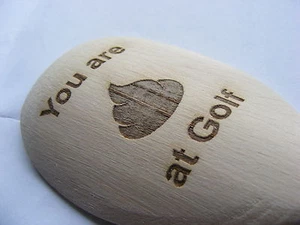 NEW GOLF WOODEN SPOON BOOBY PRIZE LOSER LAST JOKE GIFT WORST GOLFER GOLFING FAIL - Picture 1 of 9