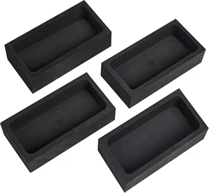 4-Pack 1Kg Graphite Ingot Molds for Casting Gold,Silver - Picture 1 of 12