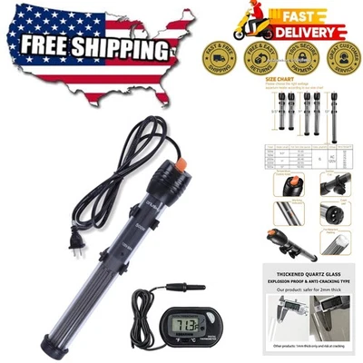 Adjustable 300W Aquarium Heater with Quartz Glass and Suction Cups - For Fish - Image 1 of 4