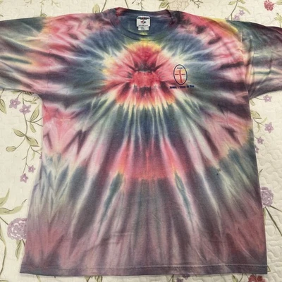 Camisa Tie Dye Rara De Colección Años 90 Divina Misericordia Jesús Confío En Ti Talla L Grande Foto 1 de 4
