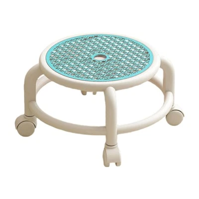 Low Rolling Stool Comfortable Step Stool on Wheel for Pedicure Office SPA - Image 1 of 2