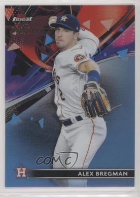 2021 Topps Finest Sky Blue Refractor /300 Alex Bregman #83 - Image 1 of 2