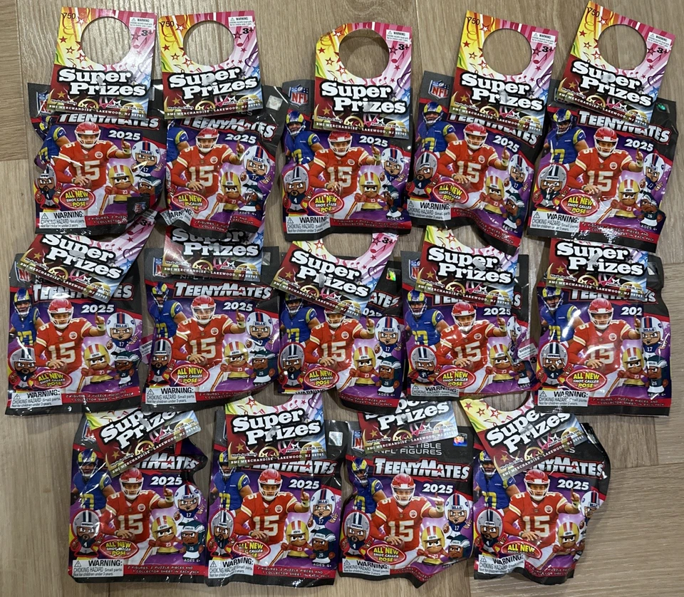 ¡NUEVO! (Lote de 12 Paquetes) Estatuillas Teenymates NFL Serie 13 Coleccionables 2025 Foto 1 de 4