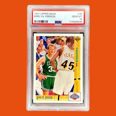 1991 UPPER DECK #30 LARRY BIRD CELTICS HOF PSA 10 GEM MINT LOW POP FAST SHIPPING - Image 1 of 2