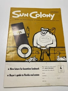 Sun ColonyResort e rivista di viaggio vintage 1959 Florida, Bahamas e Indie Occidentali - Foto 1 di 17