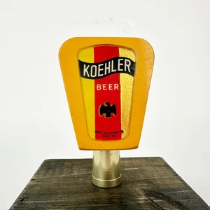 Vintage Koehler Beer Yellow Bakelite Tap Handle Knob Advertising Erie Brewing PA - Picture 1 of 14