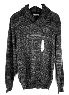 Suéter American Rag Para Hombres Talla Grande Negro 100% Algodón Mantón Cuello Nuevo Con Etiquetas Foto 1 de 4