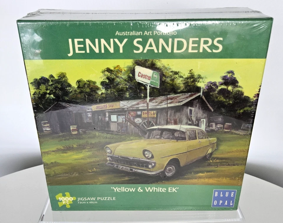 NEW: Jenny Sanders - Yellow & White Elk - 1000 Piece Jigsaw Puzzle - Blue Opal - image 1 of 4