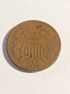 1864 2C BN Two Cent Coin - Lot BT393 - Image 1 of 2