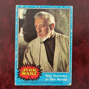 Juego azul Topps Star Wars 1977 Alec Guinness como Ben Kenobi #59* - en muy buen estado/en muy buen estado-excelente - Imagen 1 de 2