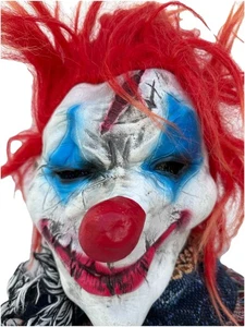 Halloween Clawn  Mask  Classic Scarred Multicolor  - Picture 1 of 8