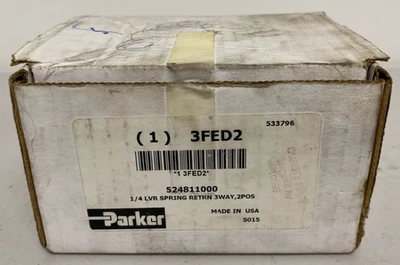 Parker 524811000 Manual Air Control 3-Way, 150PSI Max 3FED2 533796 - Image 1 of 4