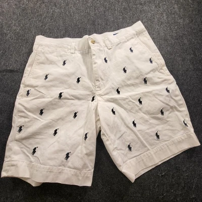 Polo Ralph Lauren Shorts Mens 33 All Over Pony Chino Classic Preppy - Image 1 of 4