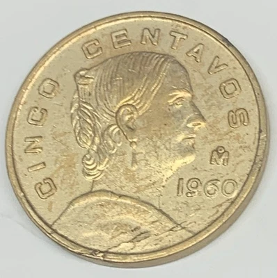 #C9781 MONEDA DE MÉXICO, CINCO CENTAVOS 1960 Foto 1 de 2