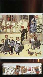 boite metallique - illustrée enfants - ecole -  - Imagen 1 de 1