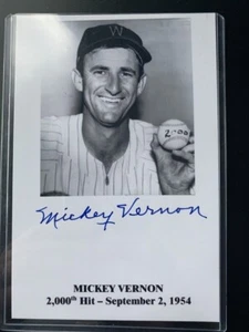 Mickey Vernon Auto Card Pirates - Picture 1 of 1