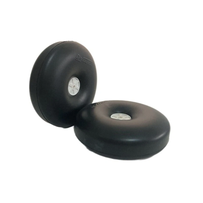 Dynam 5.5" Big Smooth Surface Rubber Foam Wheel for RC Airplane (2pcs - 3.7 mm H - Image 1 of 1