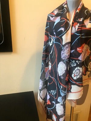  NUEVA BUFANDA SEDA CORAZÓN MULTICOLOR RECTÁNGULO FLORAL EMILIO PUCCI  Foto 1 de 4