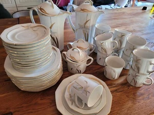 Marktleuthen Porzellan Winterling Kaffeeservice 42 Teilig Blumendekor Gold Top! - Bild 1 von 9