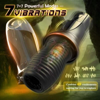 Male Automatic Masturbator Penis Tightly Wrapped Vibrator Cup Stroker Lubricants - Image 1 of 4