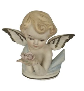 ARCO Cherub Angel Figurine Hand Painted Porcelain Christmas Vintage - Picture 1 of 10