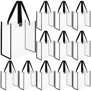 12 Pack Clear Tote Bag Stadium Approved Plastic Tote Bag Transparent PVC Shou... - Picture 1 of 7