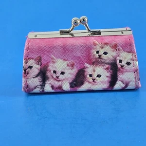 Tic Tok Pink Lipstick Purse Kitty Kittens Cat 4" - Picture 1 of 8