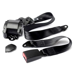 Auto 3 Point Car Safety Seat Belts Lap & Belt Buckle Cable Safety Accessories - Picture 1 of 13