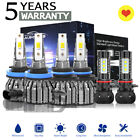 For Car LED Headlight Bulbs Kit High Low Beam & Fog Light Lamps 8000K 330000lm