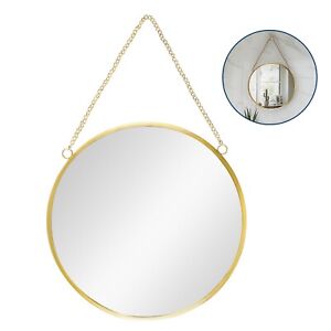 Wall Mirror 24cm for Round Home Bathroom Bedroom Living Room Entryway Hanging