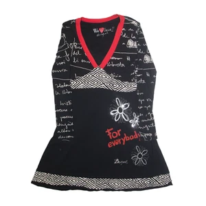 DESIGUAL Scribble Print Day Dress Black Long Sleeve Knee Length Womens UK 12 - Picture 1 of 8