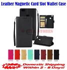 Leather Magnetic Credit Card Slot Wallet Flip Case Cover for Samsung A11