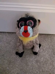 Ty Beanie Boo - Wasabi The Baboon 8" Soft Plush Toy Retired w, Tags VGC - Picture 1 of 5